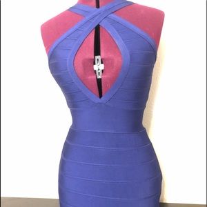 Navy blue bandage dress